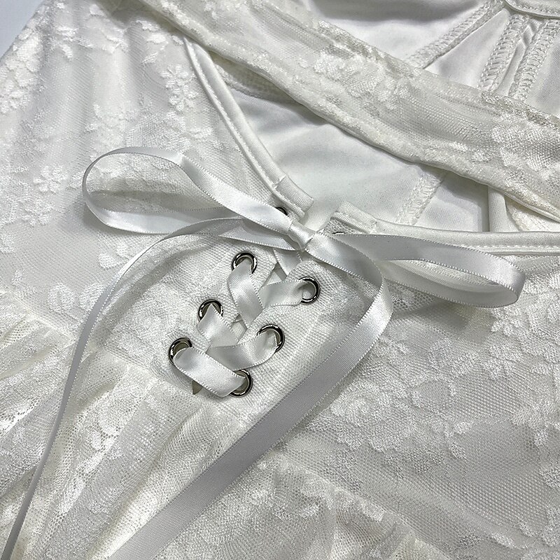 white dress long lace Zapakasa Women White Lace Off The Shoulder Boho Maxi Dress with Sash Long  Sleeves Two Piece Bridal Shower Dress