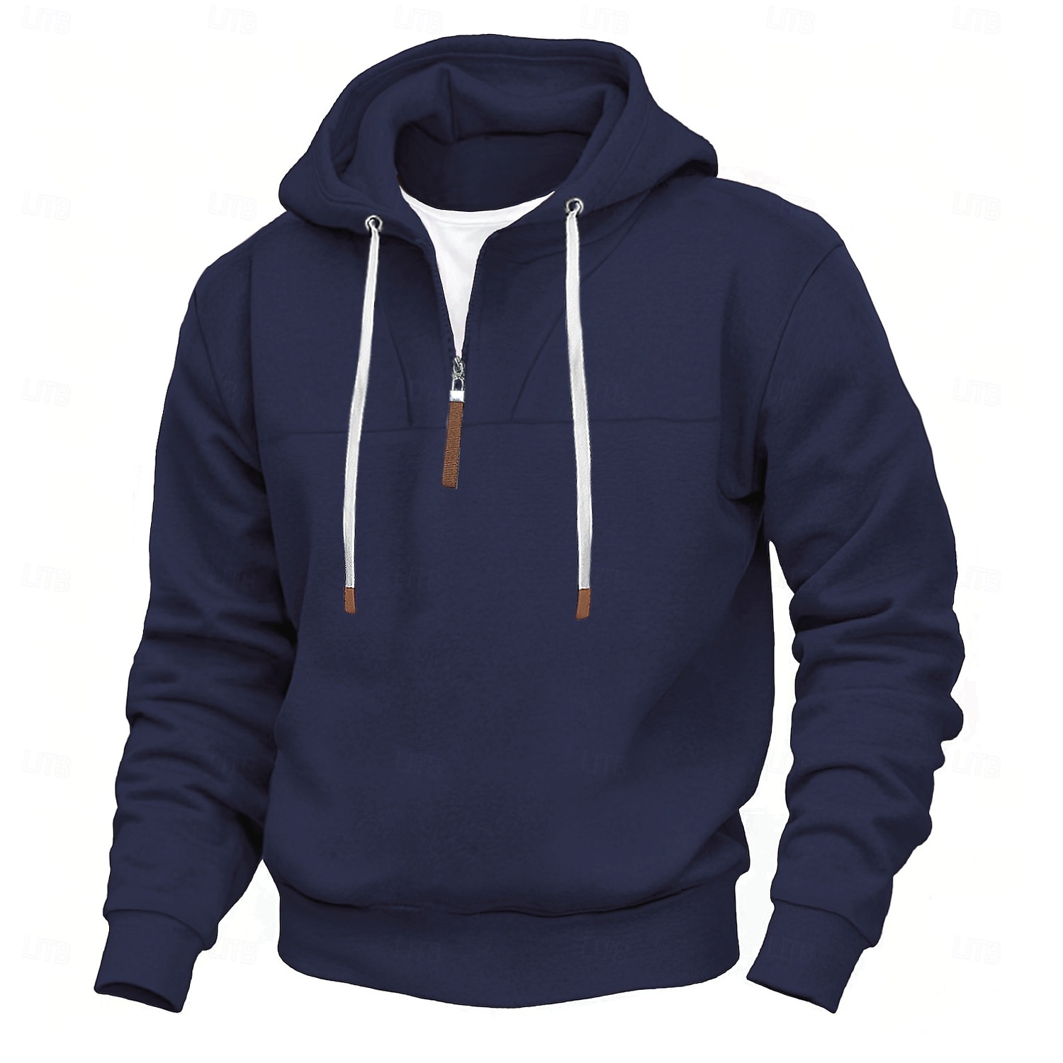 Men's Hoodie Quarter Zip Hoodie Black White Red Navy Blue Khaki Hooded Plain Sports & Outdoor Daily Holiday Streetwear Cool Casual Spring &  Fall Clothing Apparel Hoodies Sweatshirts  2025 - $26.99 –P8