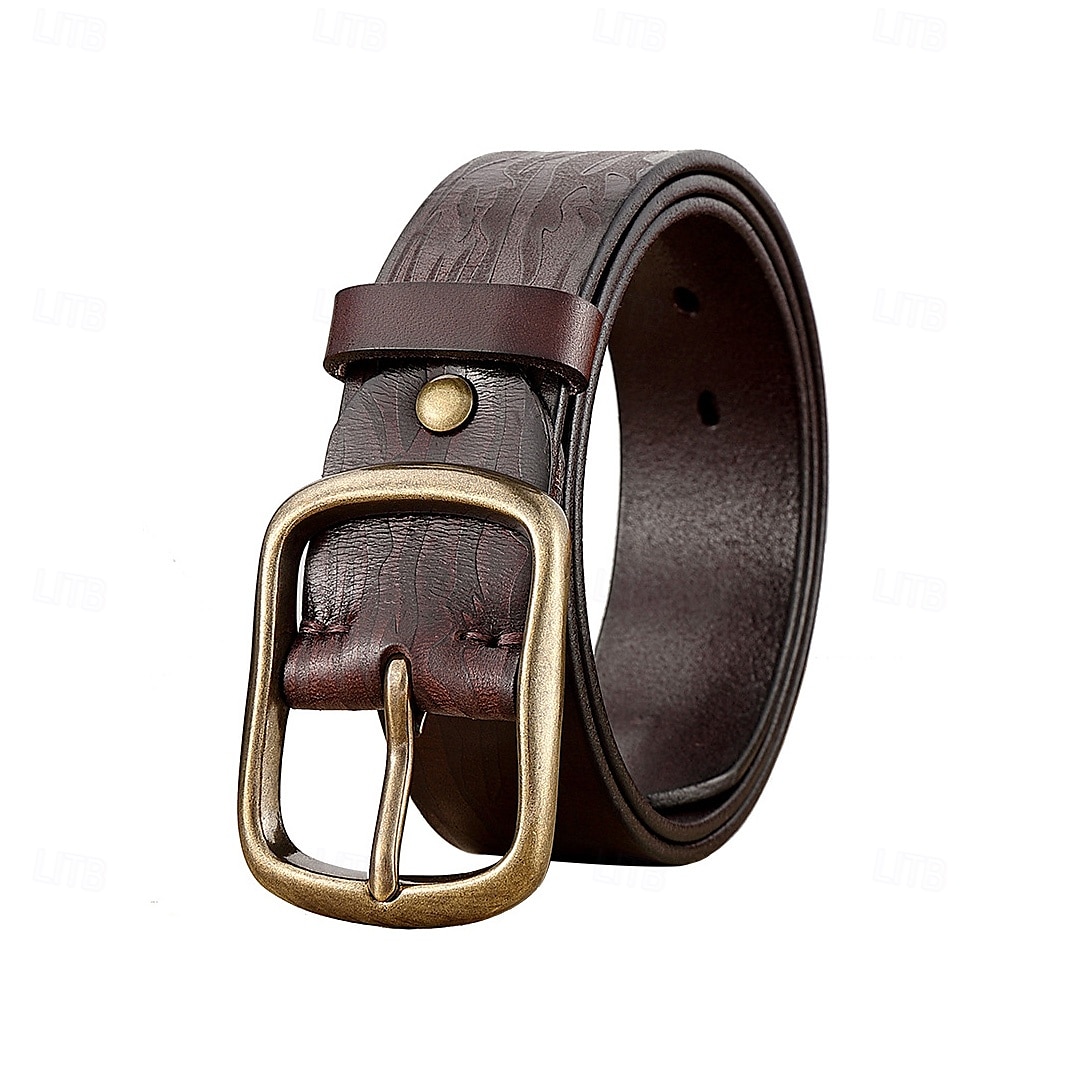 Herr Bälte Svart Brun Kohud Första lagret kohud Elegant Semester Vintage Reaktiv Tryck Skola Formell Bröllop 2025 - $31.99 –P3
