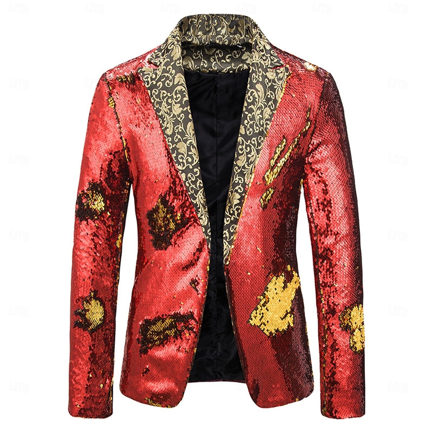 blazer disco 1980s 2 cores brilhante lantejoulas smoking ajuste fino lapela colarinho ternos carnaval traje masculino adulto halloween carnaval festa de casamento clube smoking de 2025 por $57.99 –P8
