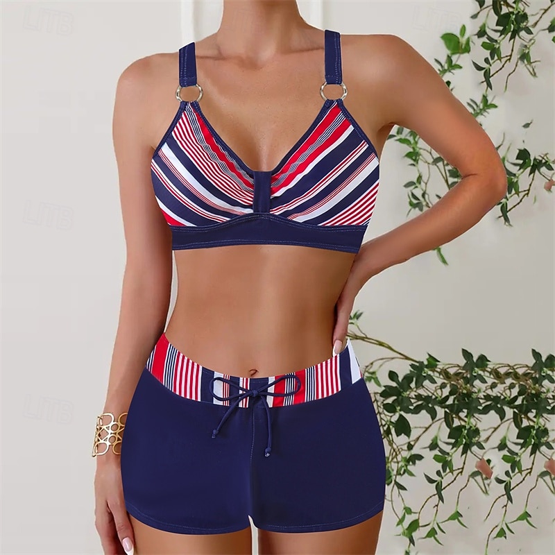Per donna Tankini Costume da bagno a due pezzi Scollo a V Schiena aperta Costume da Bagno Costumi da bagno Blu Nero Asciugatura Rapida Leggero Traspirante Senza Maniche - Surf Spiaggia Nuoto Estate del 2026 a $19.99 –P5
