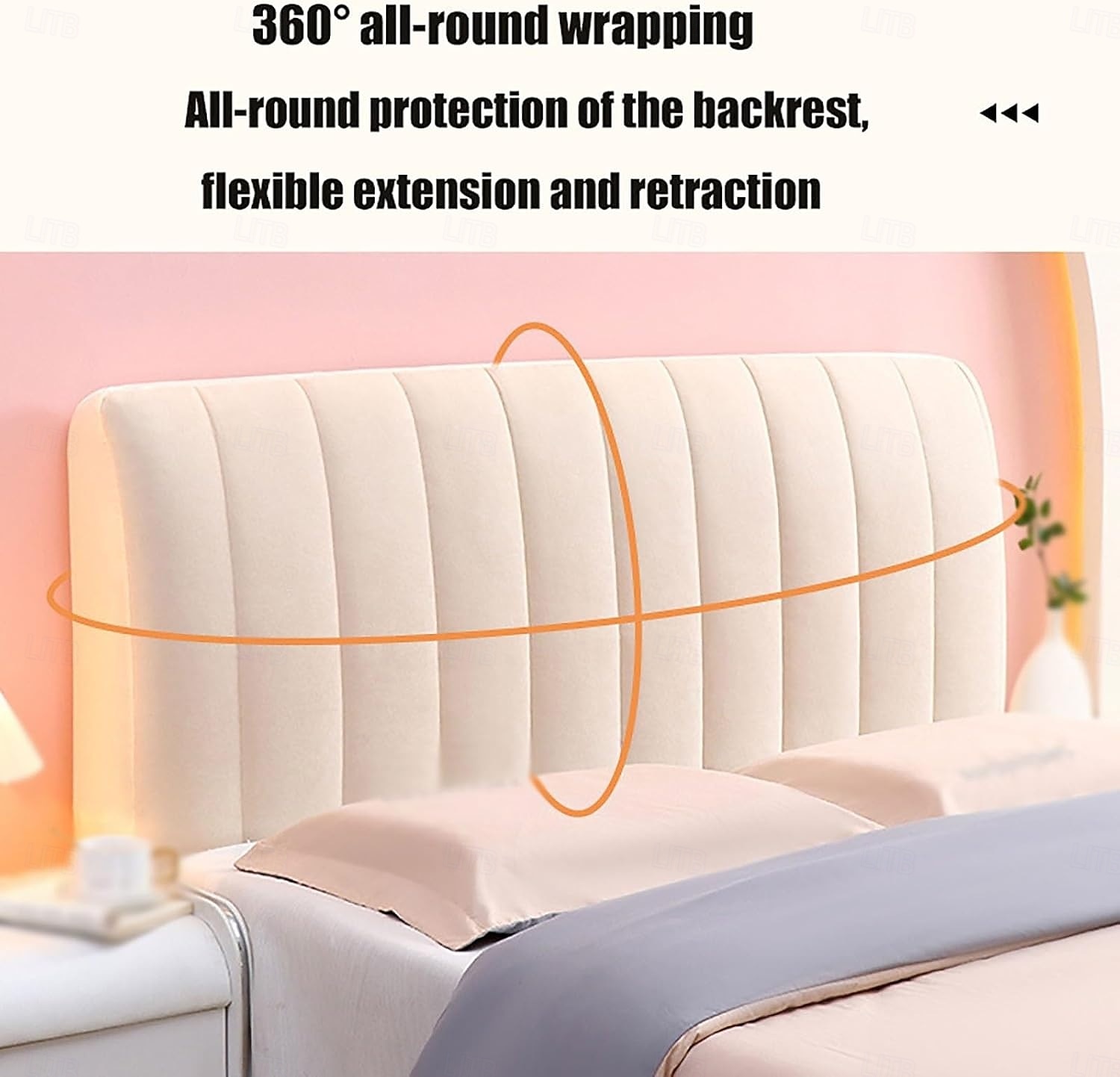 Copritestata in velluto di cristallo con imbottitura in cotone PP, antipolvere &Copri testiera antiurto, queen/king/full, lati elastici adatti a varie testiere del 2025 a $21.99 –P4