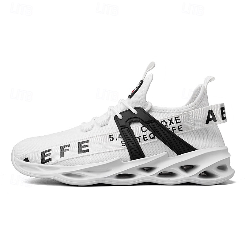 Per uomo Sneakers Tessitura Volante Confortevole Antiscivolo Mocassino Nero Bianco Giallo del 2026 a $34.99 –P6