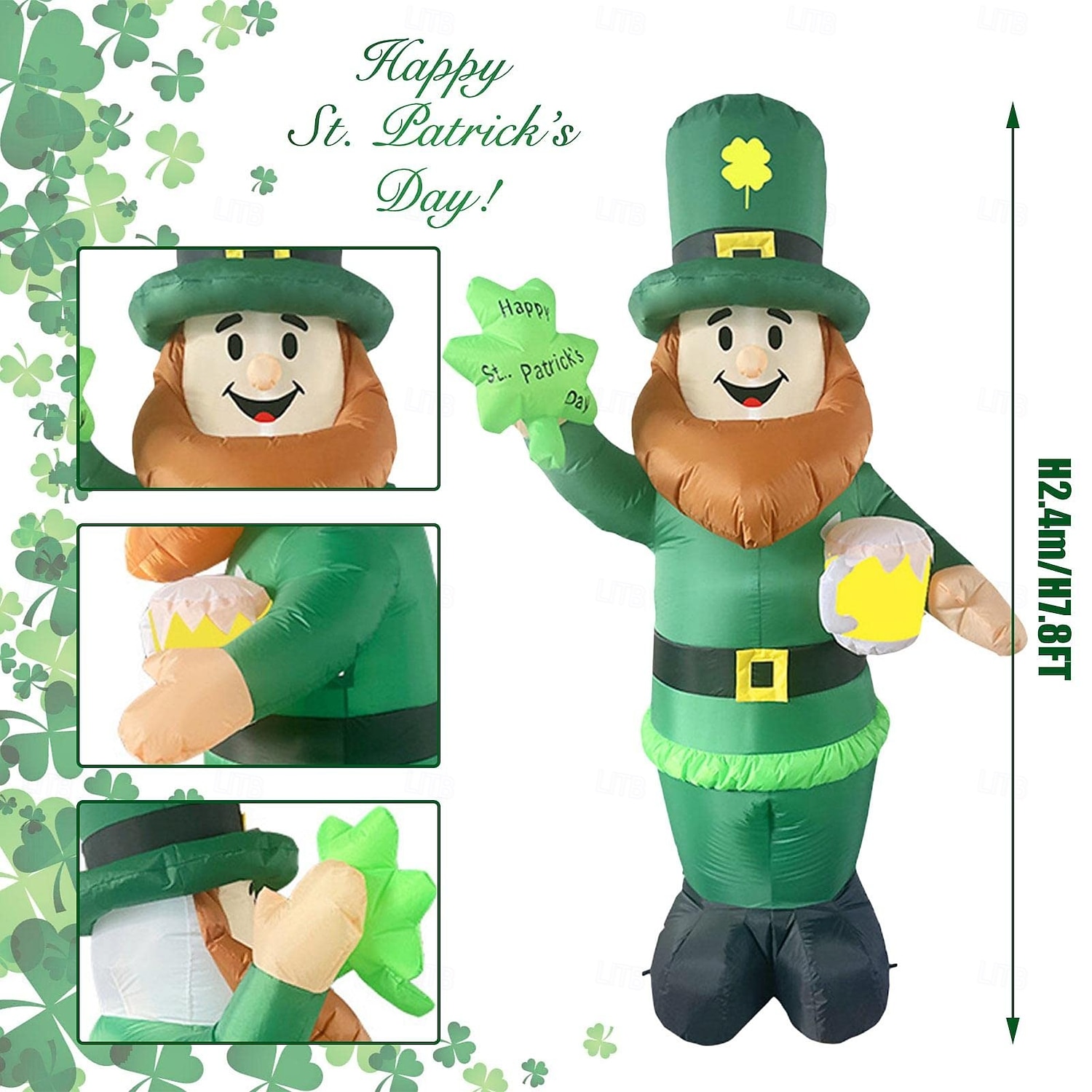 1 PC 10 W Luces y faroles para caminos Inflable Blanco 12 V 3 Cuentas LED 2026 - $120.99 –P5