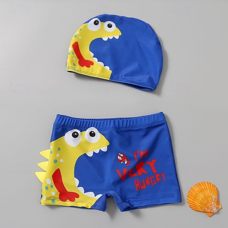 Barn Pojkar Baddräkt Djur Kortärmad Strand Semester Gul Sommar Kläder 4 år + 2025 - $6.99 –P8