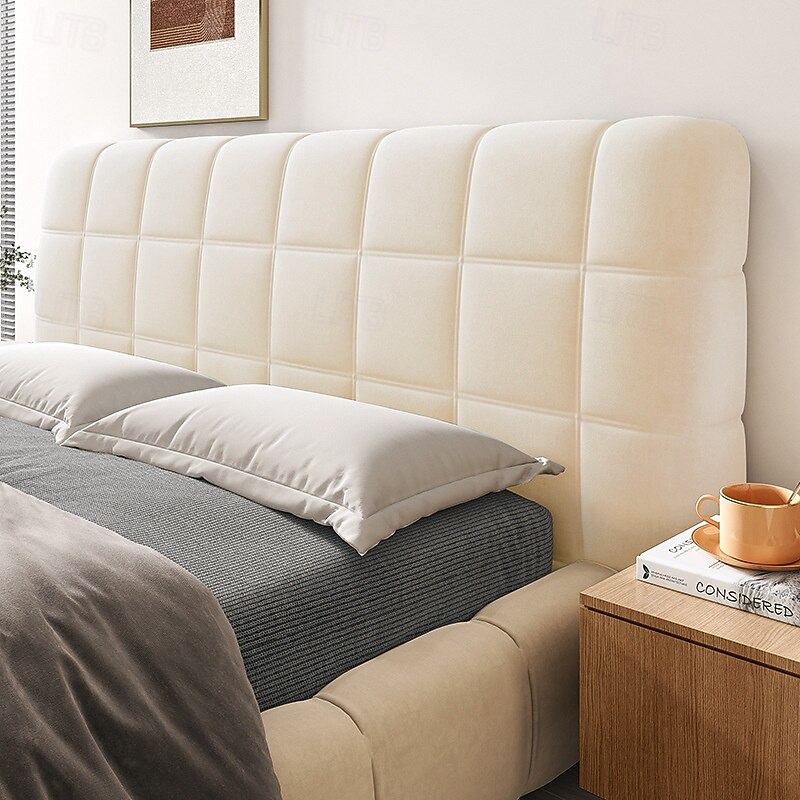 Copritestata in velluto di cristallo con imbottitura in cotone PP, antipolvere &Copri testiera antiurto, queen/king/full, lati elastici adatti a varie testiere del 2025 a $21.99 –P10