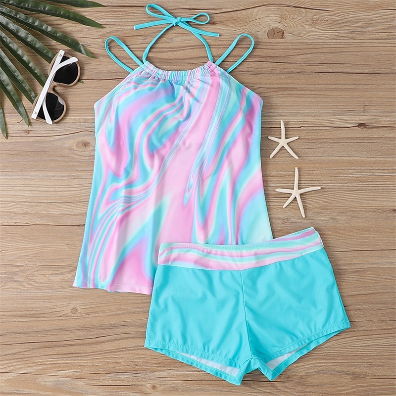 Femme Tankini Maillot De Bain Deux Pièces Dos Nu Croisé Maillots de Bain Maillots de Bain Noir Bleu Respirable Séchage rapide Poids Léger Sans Manches - Natation Surf Plage Eté Printemps de 2025 ? $26.99 –P5