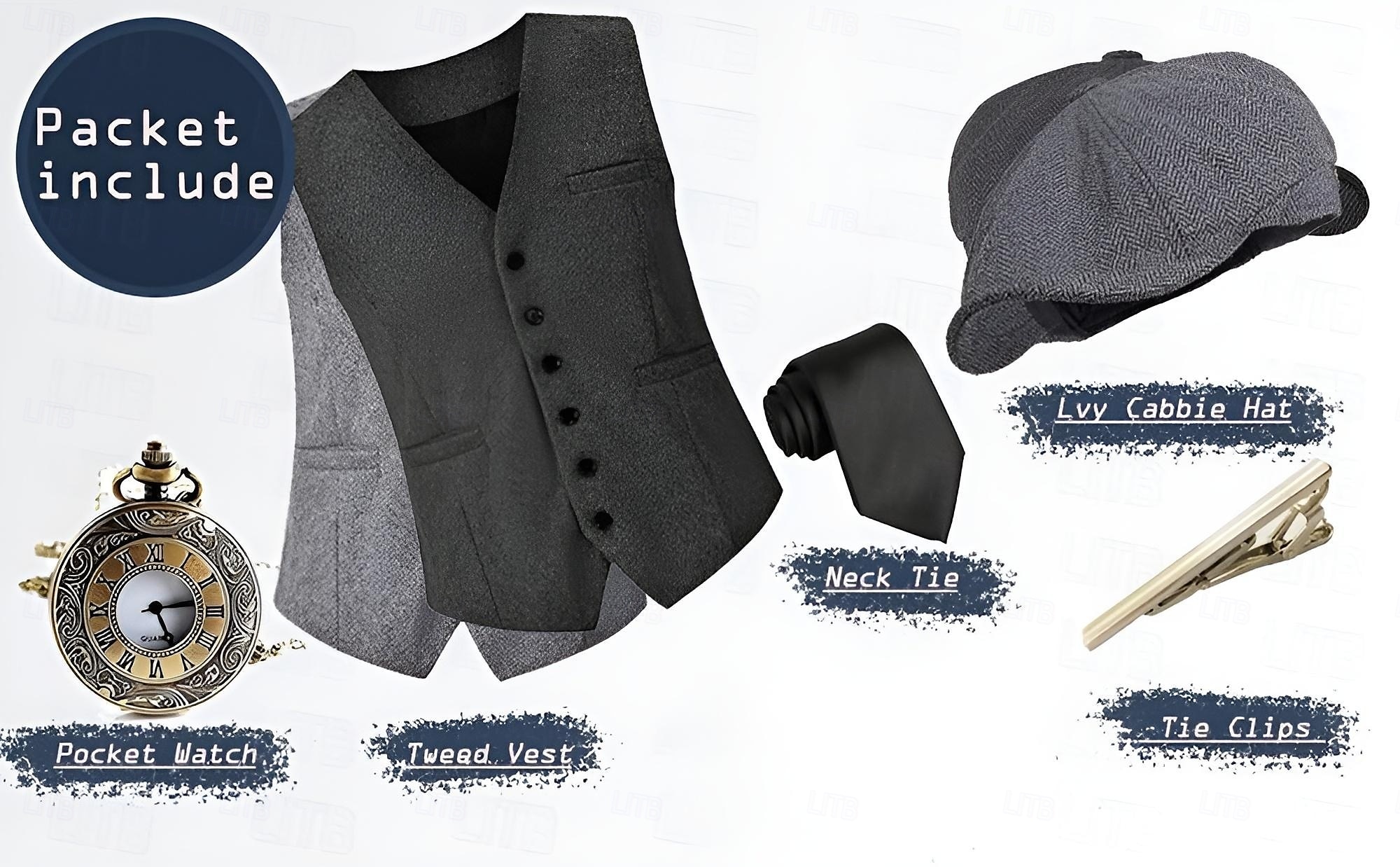 Retrò Vintage Anni Ruggenti Anni 1920 Abiti Gilet Cappello Panama Il grande Gatsby Gentiluomo Vintage Per uomo Halloween Carnevale Mascherata Performance Addio al Nubilato Festival Adulti Gilet Altri del 2025 a $42.99 –P1