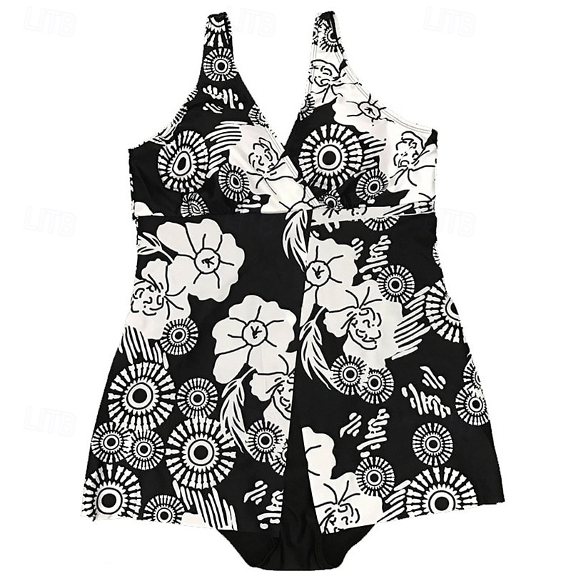 Damen Badeanzug Bademode Tiefes V Bademode Badeanzug Schwarz Weiß Atmungsaktiv Schnelltrocknend Leichtgewichtig Ärmellos - Schwimmen Surfen Strand Sommer Frühling 2025 - $19.99 –P9