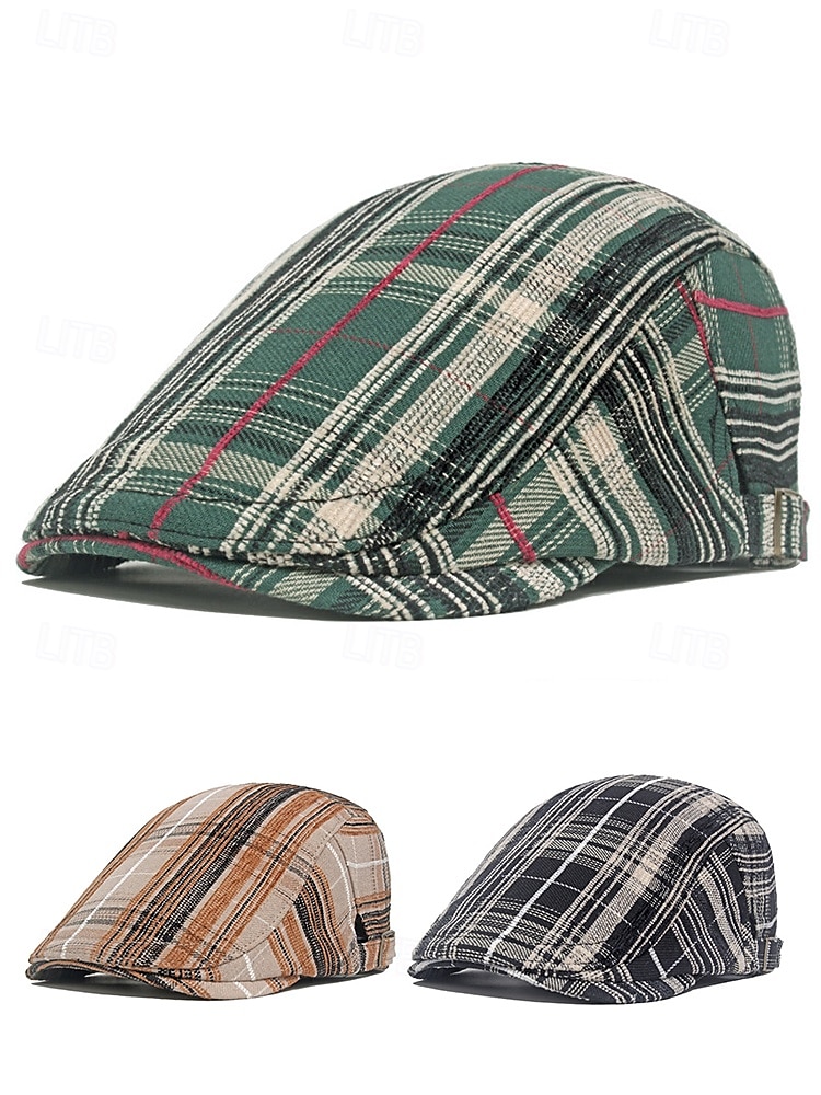 casquette plate à carreaux pour homme – chapeau gavroche de style vintage pour la Saint-Patrick, tenues décontractées, activités de plein air et vêtements de tous les jours de 2025 ? $14.99 –P2
