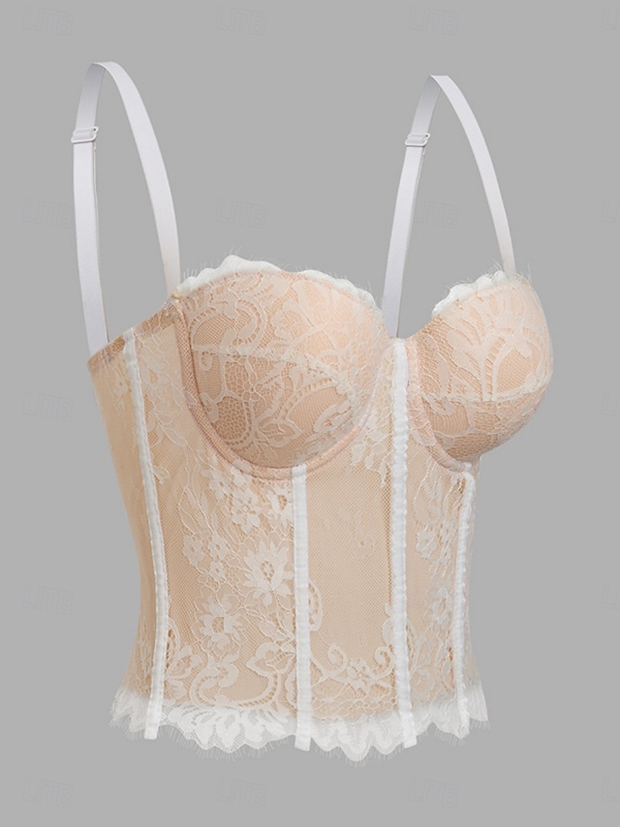 Women's Corset Shapewear Waist Cincher Waist Cincher Shapewear Lace BacklessNightwearPOLY Date Club Festival Solid Colored Sexy Corset Sexy Black Beige Summer 2026 - $32.99 –P6