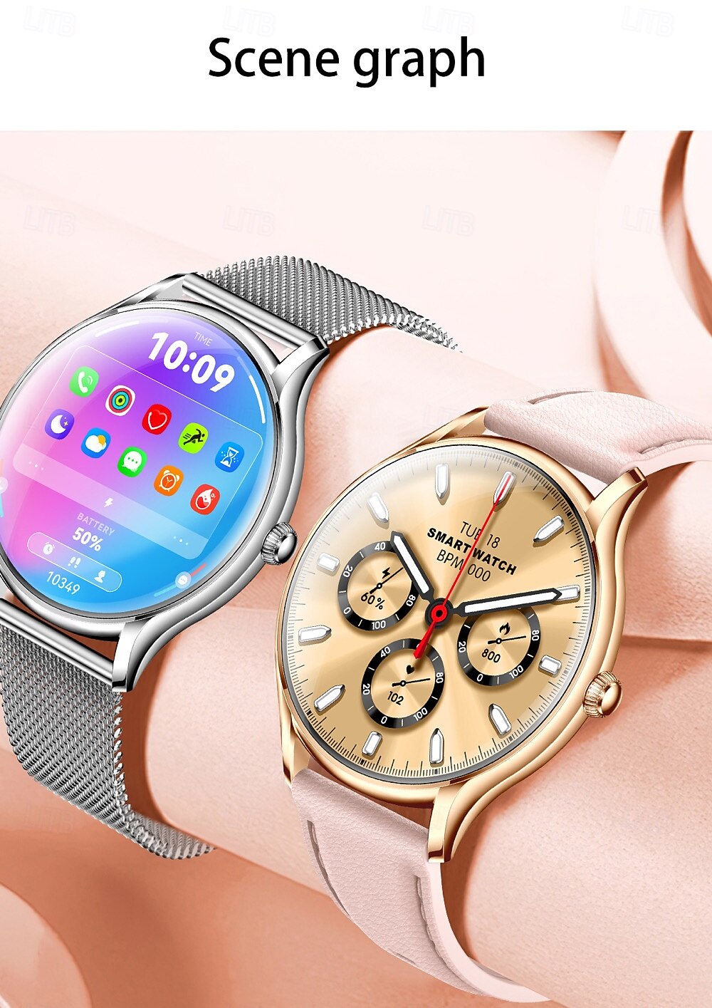 696 QS36 Reloj inteligente 1.43 pulgada Smartwatch Reloj elegante Bluetooth ECG + PPG Podómetro Recordatorio de Llamadas Compatible con Android iOS Mujer Hombre Impermeable Control de Medios 2025 - $55.99 –P20