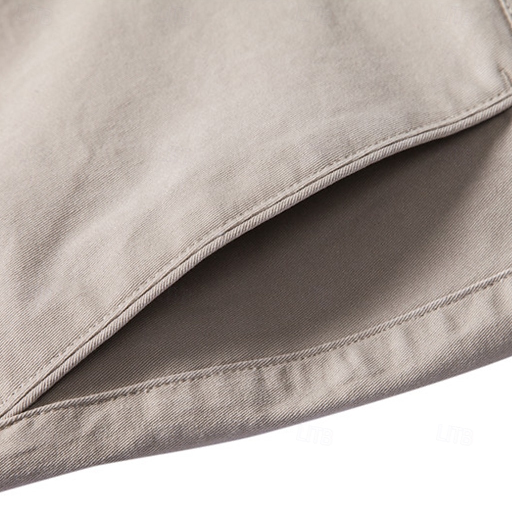 Per uomo Chinos Bottoni Tasca Tinta unica Traspirante Indossabile Lunghezza intera All'aperto Casuale Quotidiano Elegante Semplice Nero Giallo Micro-elastico del 2025 a $34.99 –P13