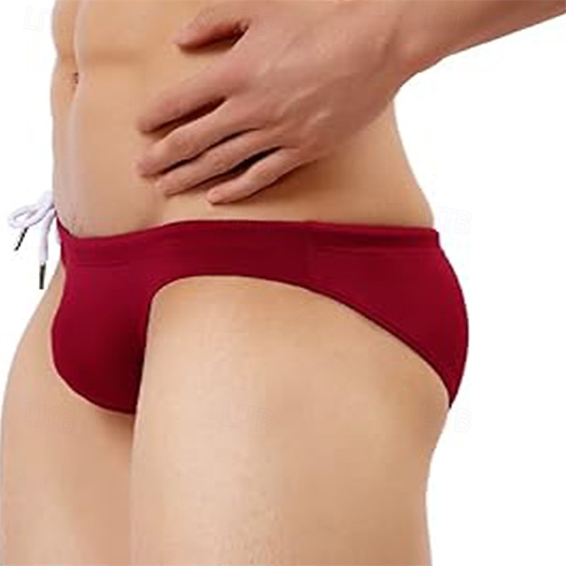 Férfi Úszónadrágok Fürdőnadrág Egyszínű Zsinór Gyors szárítás Kényelmes Légáteresztő Fürdőruha Alsók Szörfözés Tengerpart Vízi sportok Nyár 2026 - $11.49 –P4