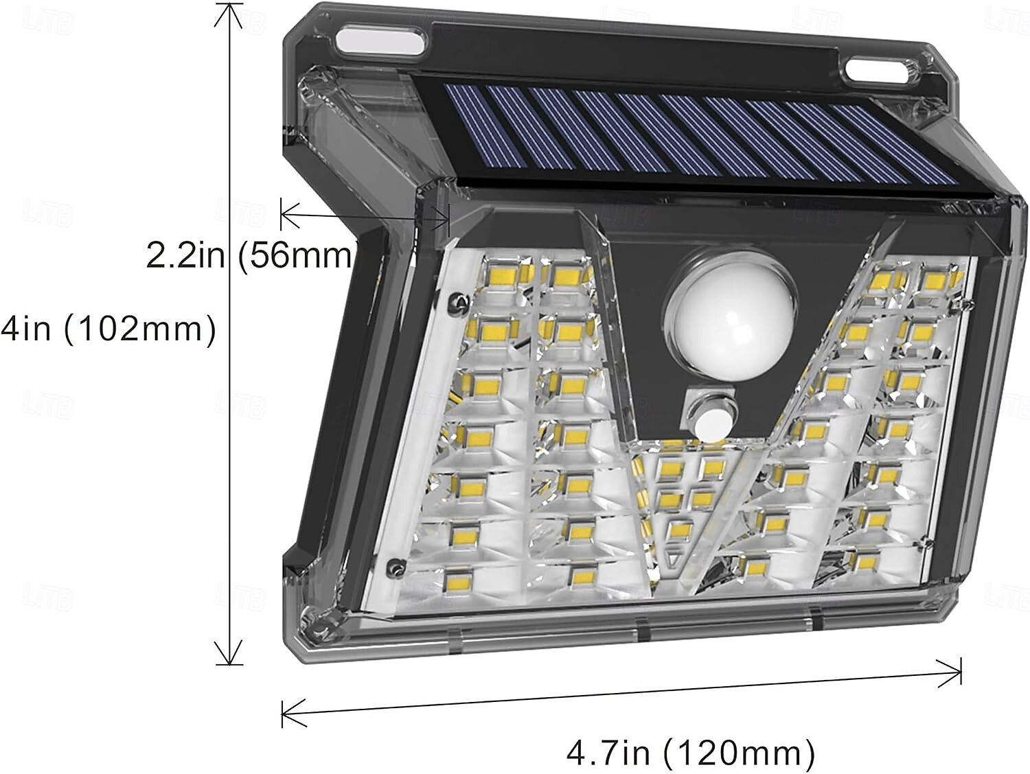 Outdoor Solar Waterproof Wall Lamp with Motion Sensor - 33/73 LED Beads IP65 Waterproof 270° Wide-Angle for Porch, Courtyard, Balcony and Garage Lighting 1pc 2025 - $15.99 –P13