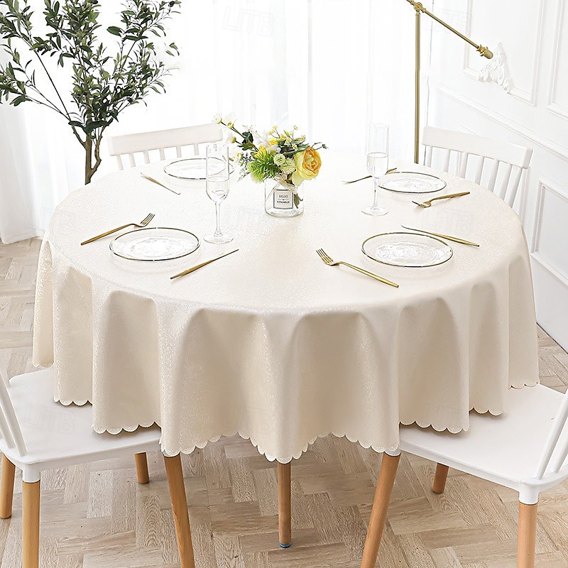 nappe ronde nappe en vinyle essuyable nappe de printemps toile cirée ferme pique-nique en plein air couverture de table en tissu pour salle à manger de mariage de 2025 ? $19.99 –P6