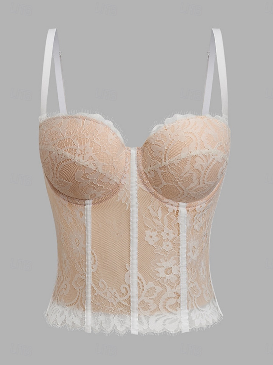 Women's Corset Shapewear Waist Cincher Waist Cincher Shapewear Lace BacklessNightwearPOLY Date Club Festival Solid Colored Sexy Corset Sexy Black Beige Summer 2026 - $32.99 –P4