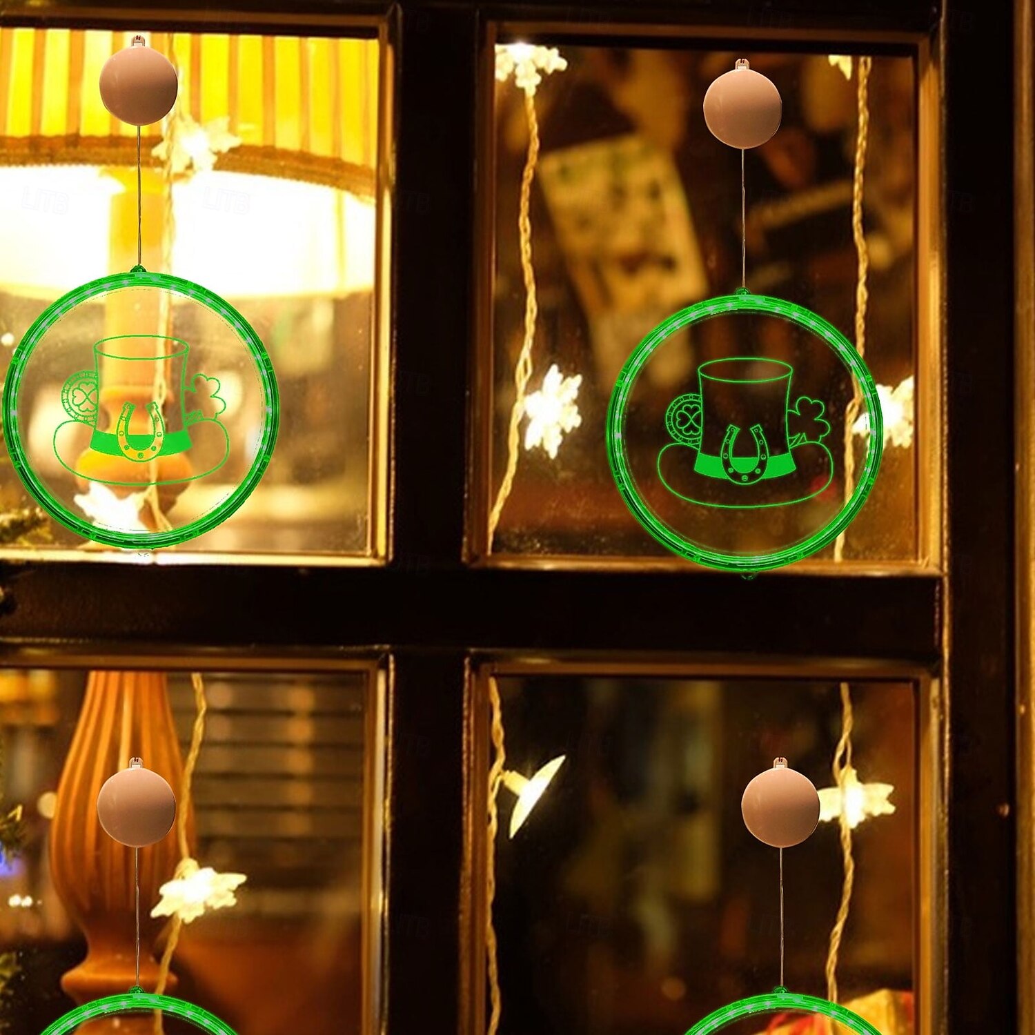 St. Patrick's Day Decorative Window Light - Battery Powered Suction Cup Hanging Light for Irish Festival Decoration 1pc 2025 - $19.49 –P5