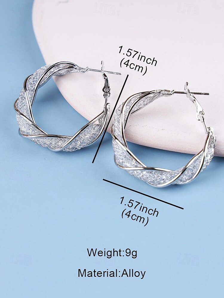 Women's Gold-Tone Twisted Hoop Earrings with Intricate Detailing – Elegant Jewelry for Parties, Weddings and Formal Occasions 2025 - $11.99 –P6