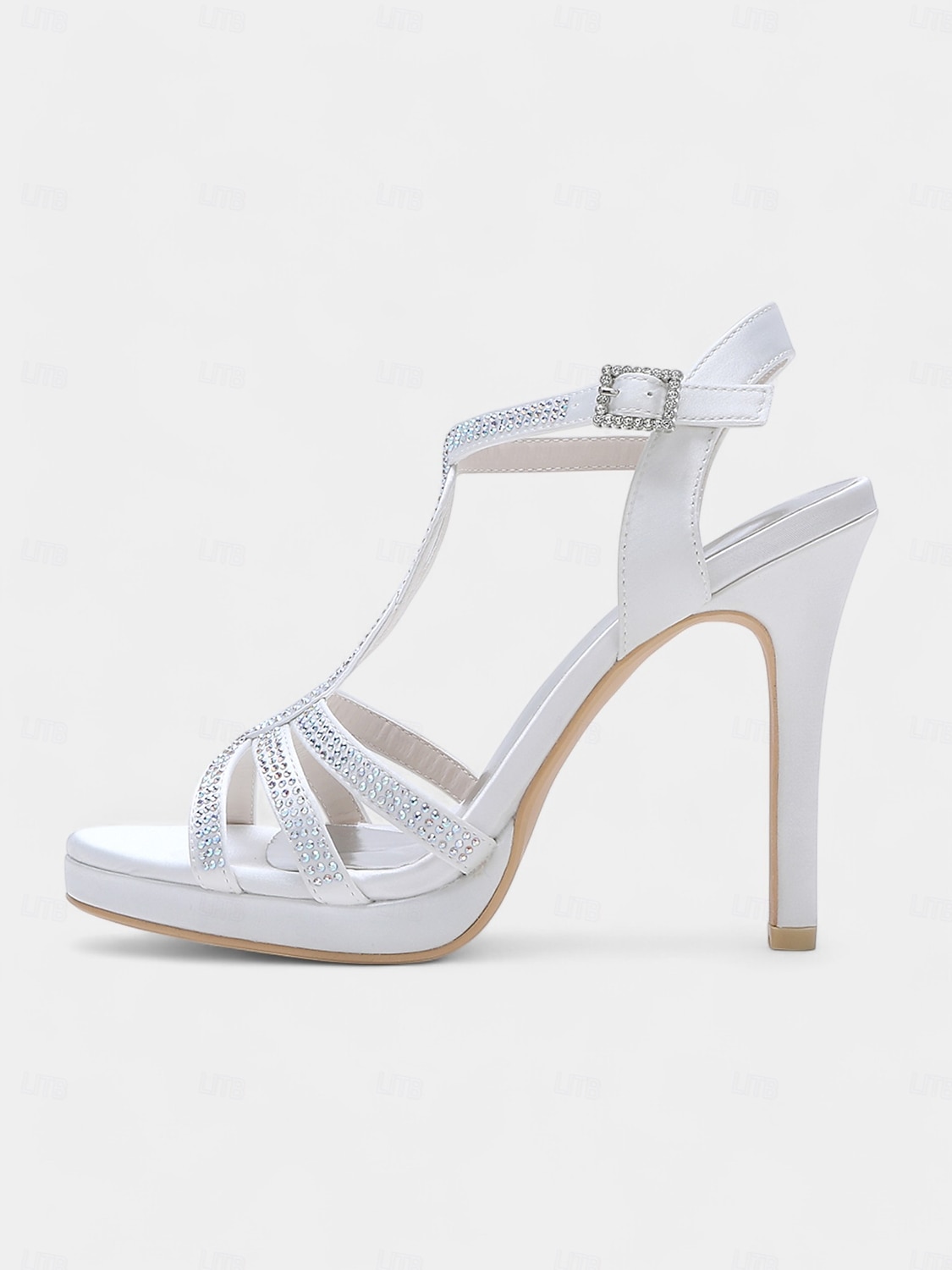 sandali con cinturino e tacco alto in strass verdi per cocktail party, occasioni serali e matrimoni da donna del 2025 a $69.99 –P4