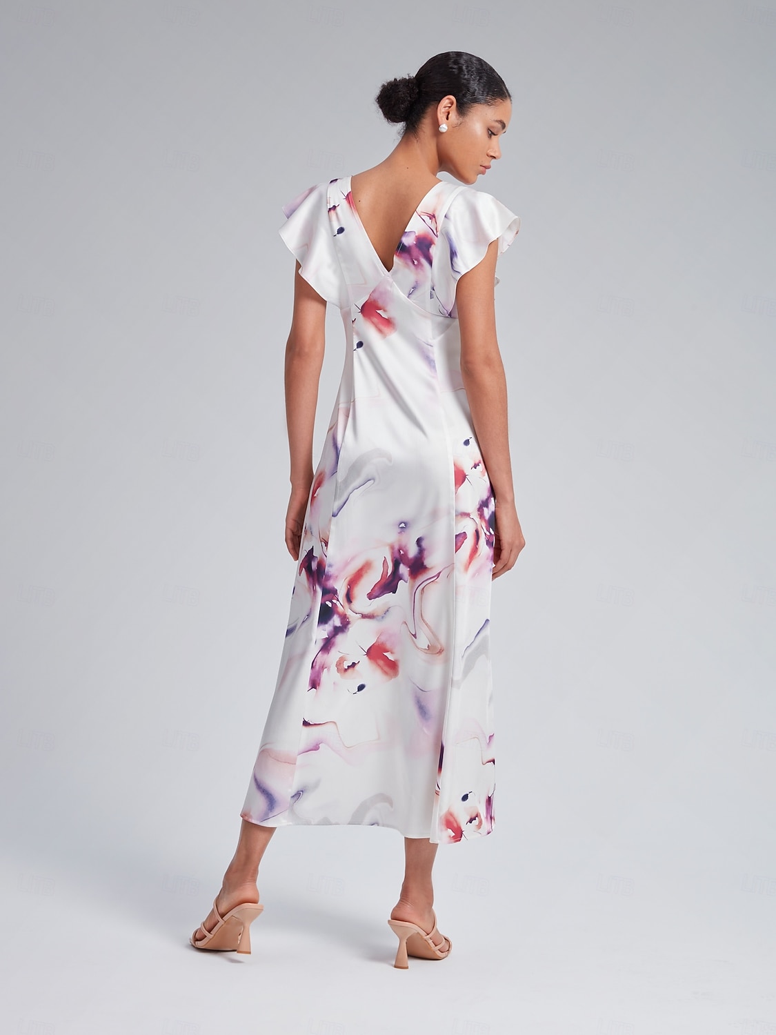 Flutter Sleeve Fitted Midi Dress 2025 - $71.99 –P3
