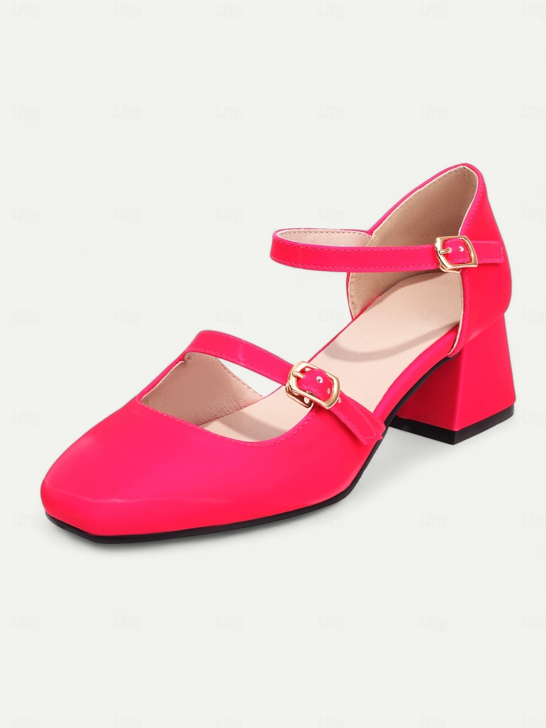 scarpe da donna con tacco a blocco mary jane retrò – pelle verniciata verde brillante con cinturini regolabili, perfette per ufficio, feste e outfit casual del 2025 a $46.99 –P5