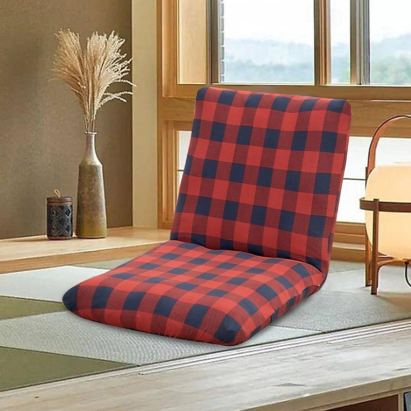 stretch foldegulv gaming stoltrekk uten stol, trykt justerbar gulv stol slipcover gulv lazy stoltrekk meditasjon lounge stol beskytter trekk 2025 - $9.49 –P13