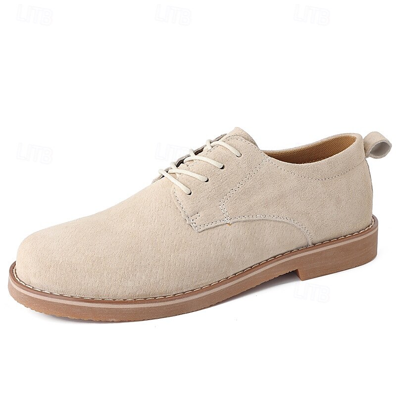chaussures à lacets en daim marron clair pour hommes – chaussures décontractées confortables pour un usage quotidien et des occasions décontractées élégantes de 2025 ? $46.99 –P8