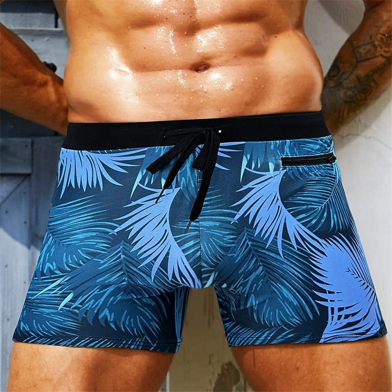 Herr Badshorts Badkläder Underdelar Snörning Simmning Surfing Strand Vattensport Tropisk Sommar Vår 2025 - $11.49 –P1
