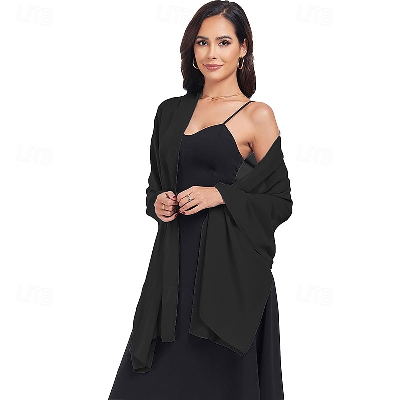 sjal wraps for kvinner bryllup kveld chiffon myke sjal for bryllup gjest brude skjerf 2025 - $14.99 –P4