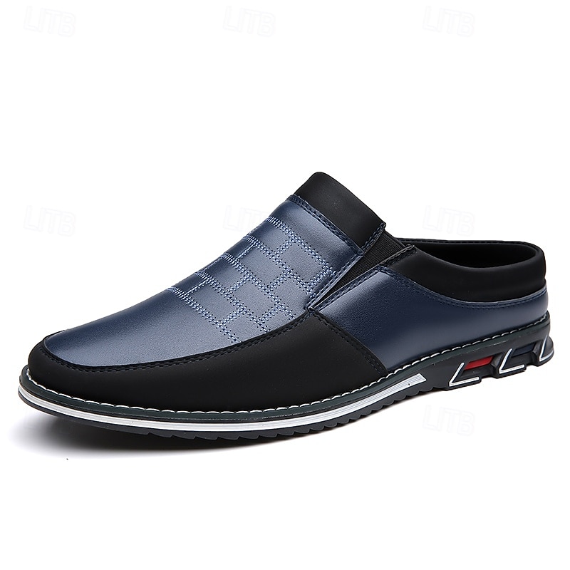 Homme Sabots et mules Cuir PU Confortable Antidérapantes Mocassins Noir Bleu Marron de 2025 ? $34.99 –P2