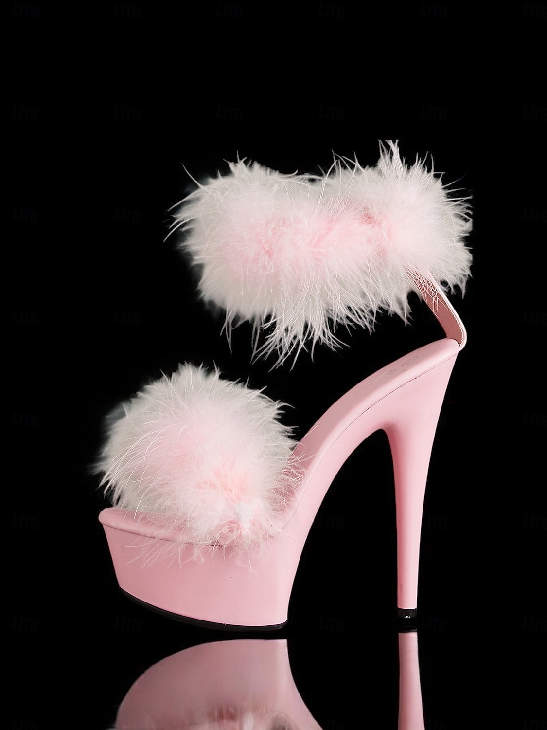 Pink Fluffy Platform Sandals with High Heels –Stylish Women's Shoes for Festive Occasions and Wedding 2025 - $54.99 –P2