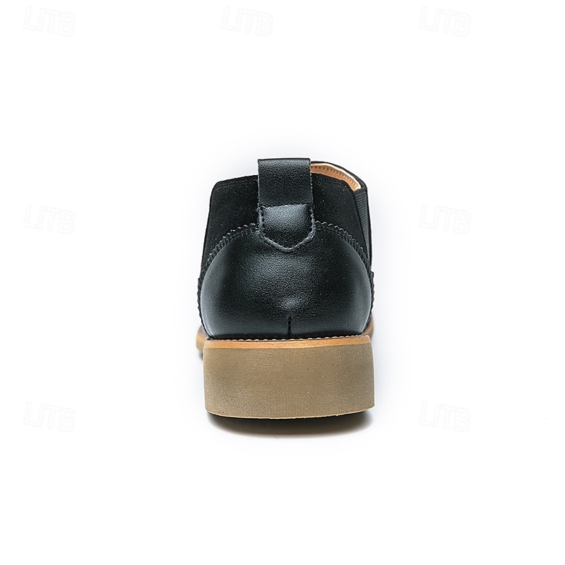 Men's Tan Chelsea Boots with Faux Leather and Suede Upper – Slip-On Elastic Design, Casual and Comfortable for Daily Wear or Semi-Formal Occasions 2025 - $46.99 –P5