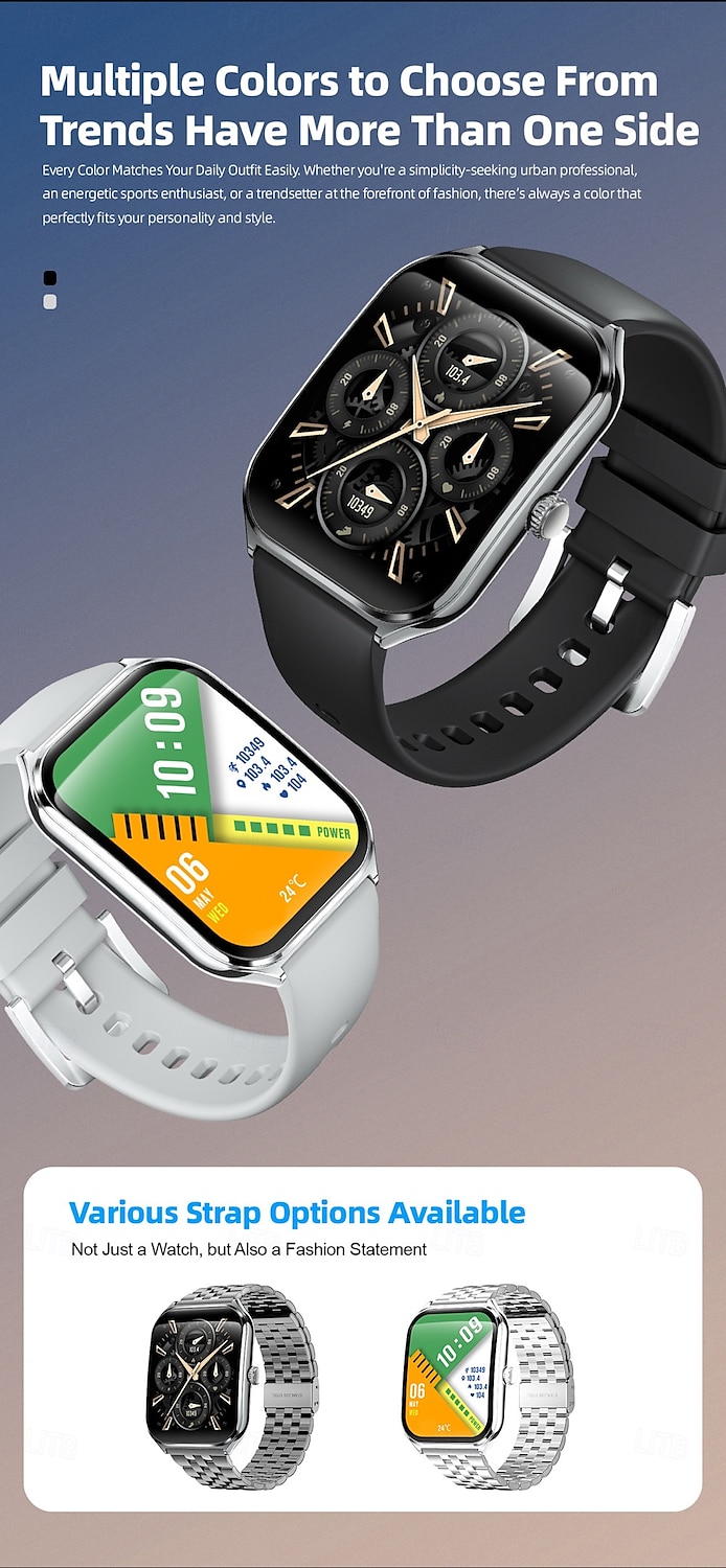 696 MT67 Orologio intelligente 1.96 pollice Intelligente Guarda Bluetooth ECG + PPG Pedometro Avviso di chiamata Compatibile con Android iOS Da donna Da uomo Standby lungo Impermeabile Controllo media del 2025 a $56.99 –P3