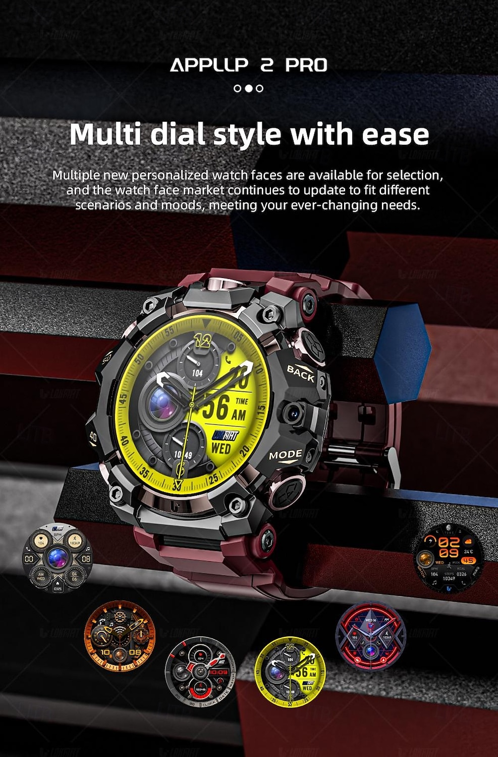 LOKMAT APPLLP 2 PRO Smart Watch 1.508 inch 4G LTE Cellular Smartwatch Phone 3G 4G Bluetooth Pedometer Call Reminder Heart Rate Monitor Compatible with Android iOS Women Men GPS Hands-Free Calls Media 2025 - $185.99 –P9