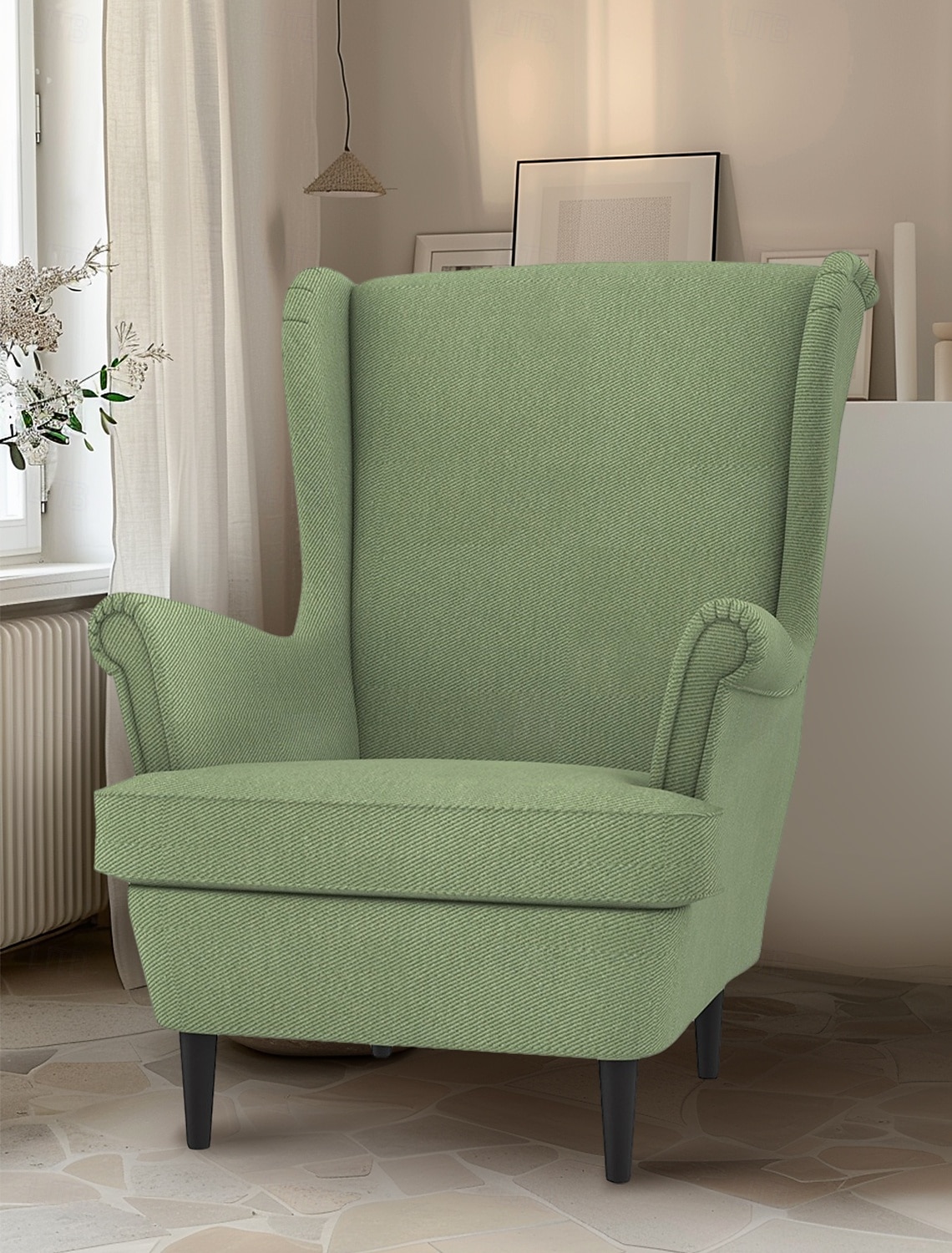 Husă pentru fotoliu cu spătar înalt 100% bumbac culoare solidă cu captușeală 2025 - $82.99 –P15