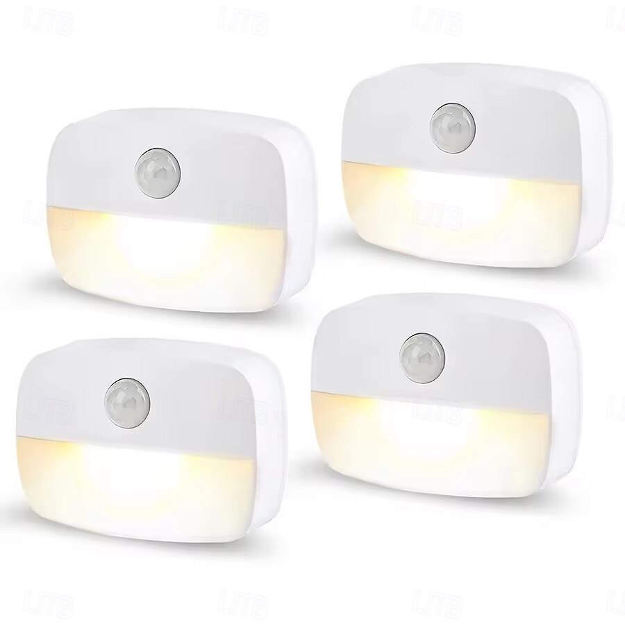 Veilleuse LED sans fil avec détecteur de mouvement et piles AAA, idéale pour une chambre à coucher, un placard, une armoire, un couloir ou une cuisine, 2 ou 4 pièces de 2025 ? $12.99 –P4