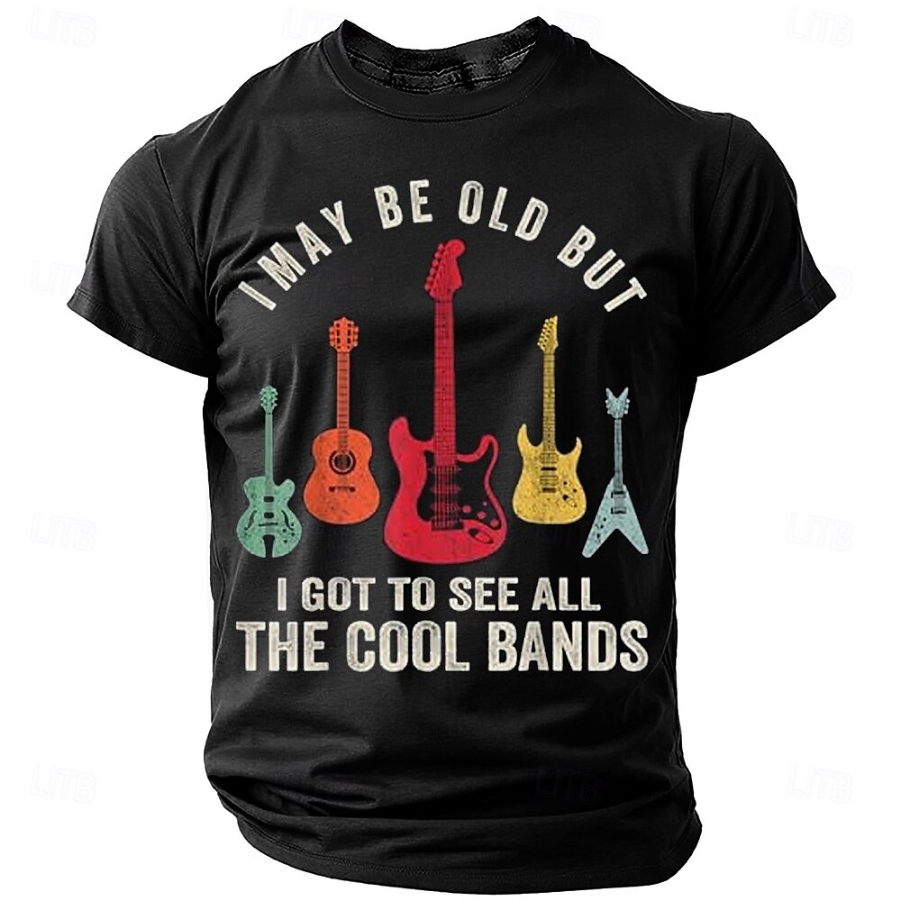 festival de muzică Bărbați Amuzant Chitară Tricou Manșon scurt Tricou Tipărire 3D Stil Nautic Cămașă Modă Zilnic Stradă Zilnic Negru Albastru piscină Trifoi Vară Primăvară Îmbrăcăminte S M L XL XXL 2025 - $17.99 –P1