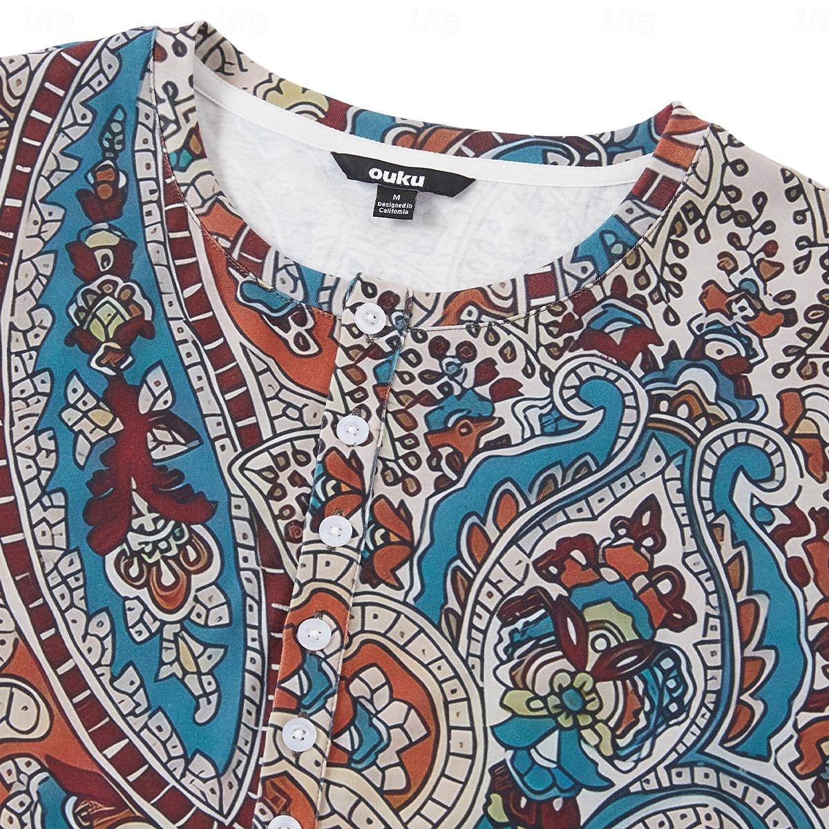 Per uomo maglietta Camicia Henley Magliette Pop art Tribale Henley Giallo Rosso Blu Stampa 3D Plus Size Esterno Giornaliero Manica lunga Bottone giù Stampa Abbigliamento Originale Moda Vintage del 2025 a GBP £19 –P7