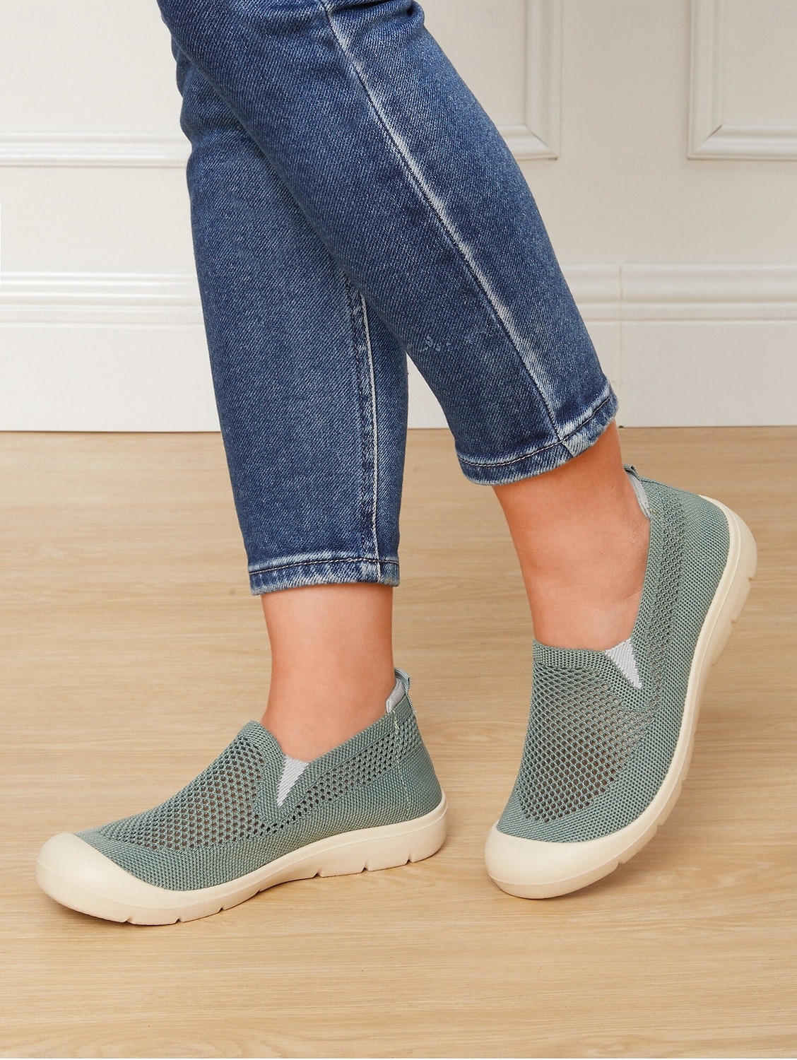 scarpe slip-on leggere e traspiranti da donna in rete: scarpe casual da passeggio per viaggi, attività all'aperto e comfort quotidiano del 2025 a $18.99 –P6