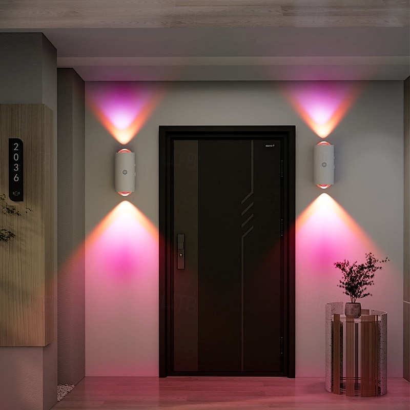 Lumière de coucher de soleil à double tête avec détection de mouvement, éclairage LED multicolore pour armoire, 15 couleurs, rechargeable par USB, pour chambre à coucher, salon, bureau, fête, magasin, de 2025 ? $40.99 –P3
