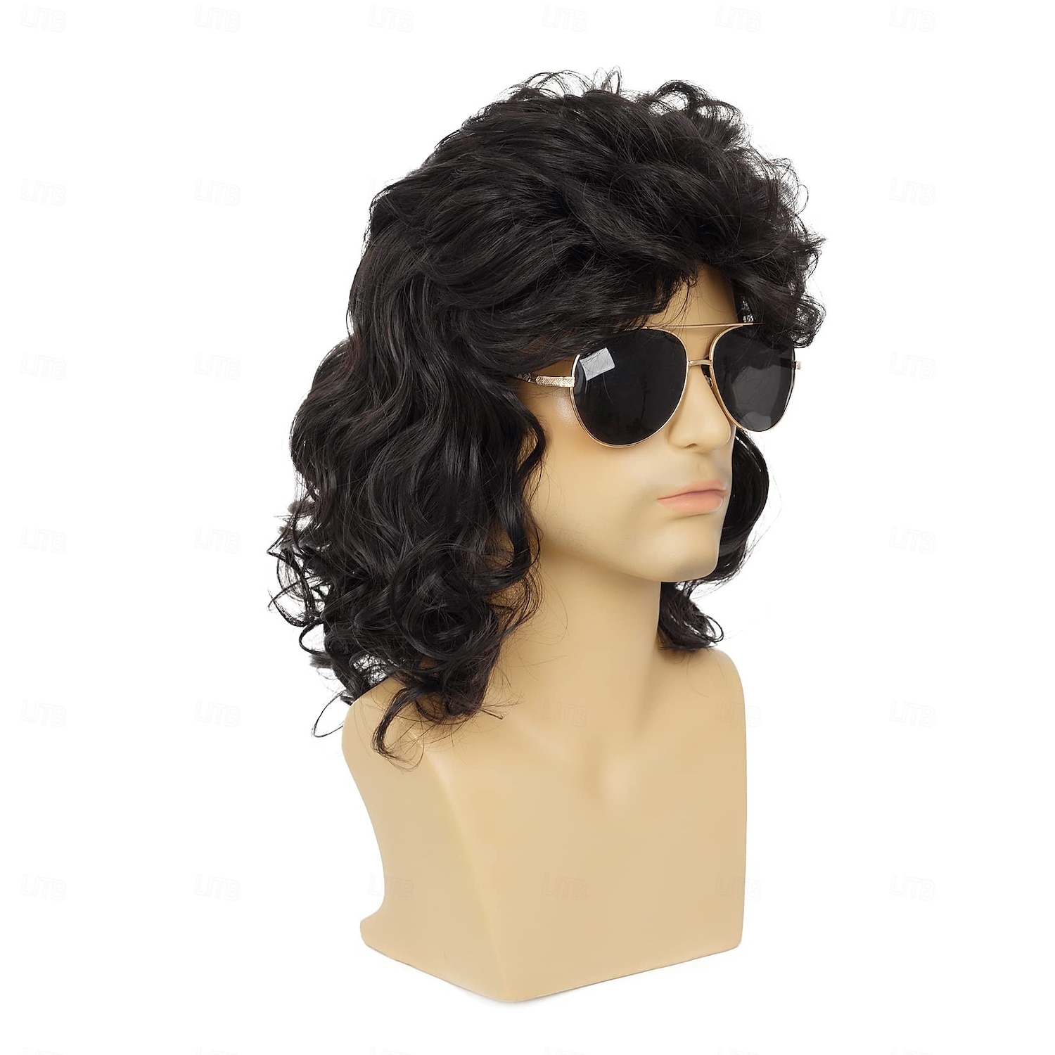 Parrucche Mullet Maschili Parrucca Cosplay Riccia Costume Parrucca Retro Punk Rocker Disco Parrucche Sintetiche Completamente per Carnevale Parrucche di Halloween del 2025 a $17.99 –P5