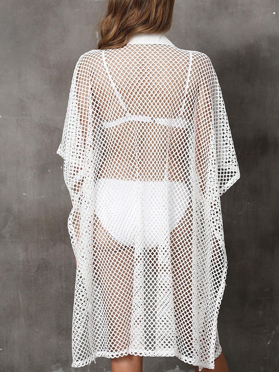 Damen Badeanzug Zudecken Schwimm-Kleid Bademode Ausgeschnitten Urlaub Strandbekleidung Glatt Langarm Badeanzüge 2025 - $29.99 –P6