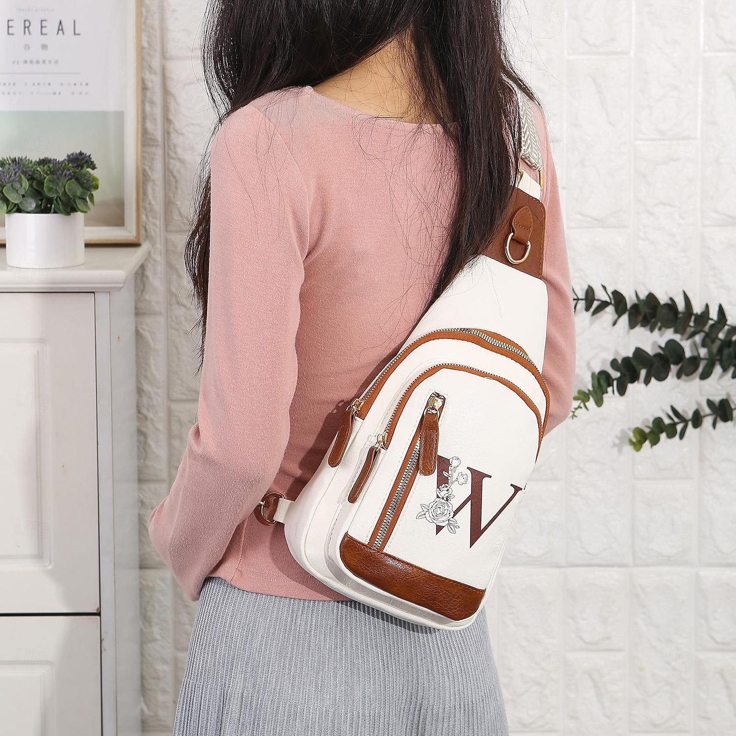 Personalized Crossbody Bag Custom Best Gift for Mom – Custom Letter Design, Large Capacity Shoulder Bag for Travel, Daily Use, Camping, Unique Gift for Lover, Family, or Friends 2025 - $30.99 –P5