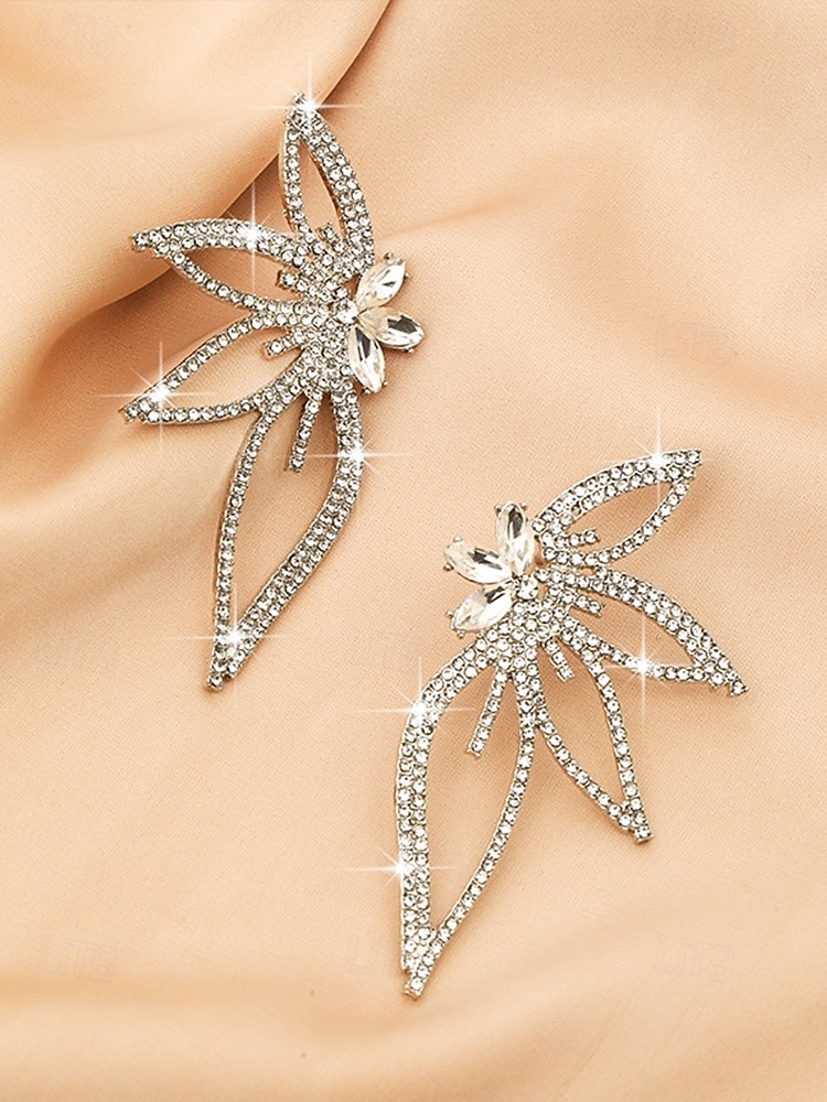 crystal butterfly statement örhängen med strassdetaljer, eleganta dingla örhängen för kvinnor, perfekta för bröllop, fester och formella evenemang 2026 - GBP £7 –P5
