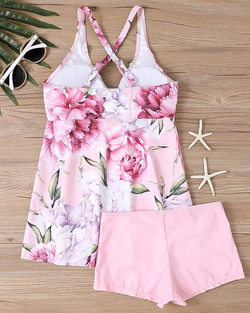 Femme Tankini Maillot De Bain Deux Pièces Col en V Maillots de Bain Maillots de Bain Noir Blanche Respirable Séchage rapide Poids Léger Sans Manches - Natation Surf Plage Eté Printemps Grande Taille de 2025 ? $21.59 –P3