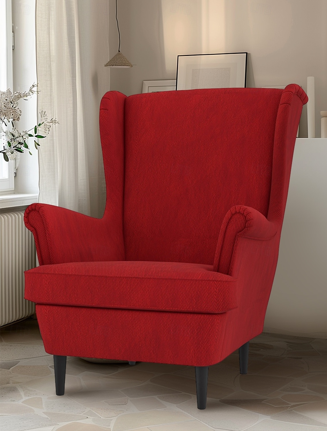 Husă pentru fotoliu cu spătar înalt 100% bumbac culoare solidă cu captușeală 2025 - $82.99 –P14