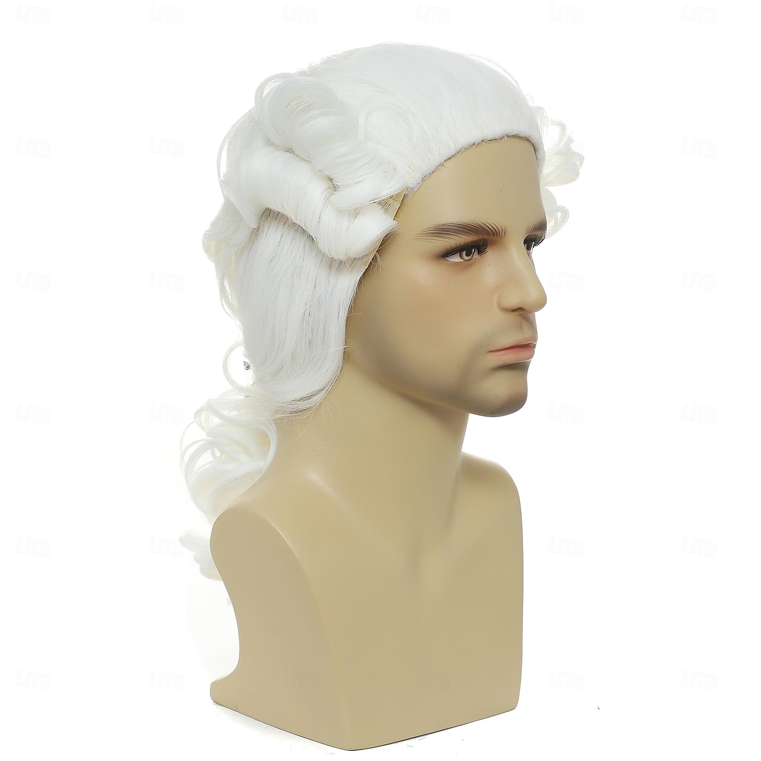 Colonial Judge Wig, Long Wave Wig for Man, Washington Halloween Costume, Cosplay Wig For Carvinal 2026 - $17.99 –P5
