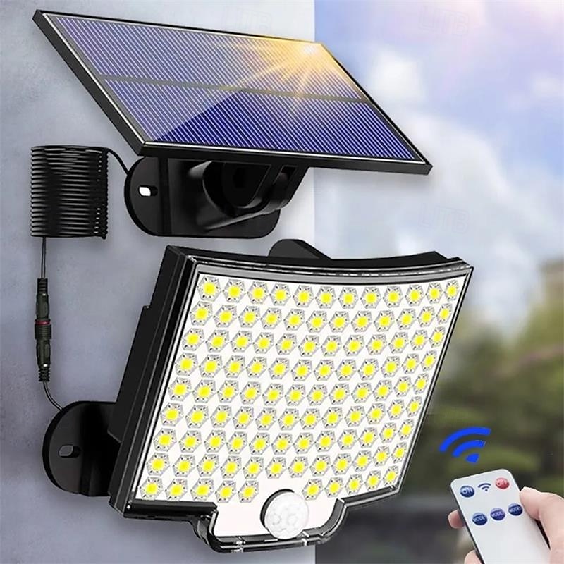 Outdoor Solar Solar Flood Lights Wall Light 106 LED Beads Motion Sensor Remote Control Safe IP65 Waterproof Balcony Courtyard Garden Garage Lighting 1pc 2025 - $27.99 –P8