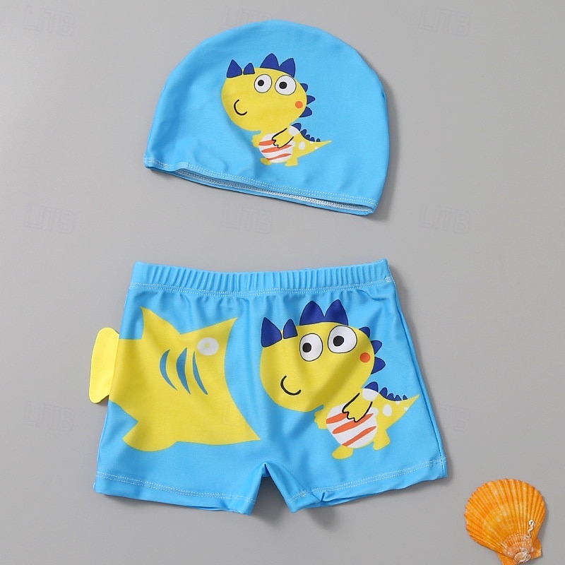 Barn Pojkar Baddräkt Djur Kortärmad Strand Semester Gul Sommar Kläder 4 år + 2025 - $6.99 –P6